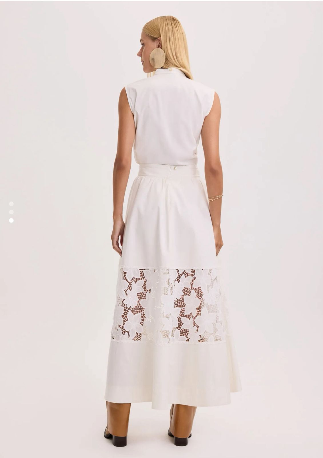 Saia midi com Renda